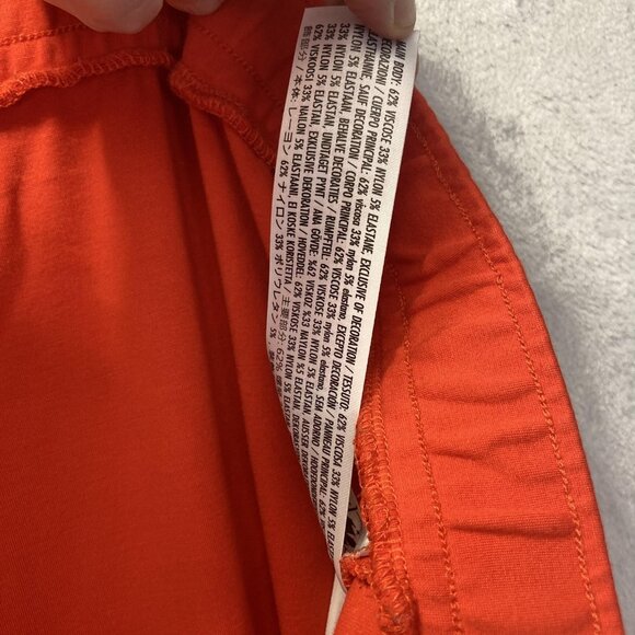 Disney Parks Wide Leg Minnie Mouse Lounge Pants Womens 3X Red Orange Patch Comfy - Picture 13 of 16